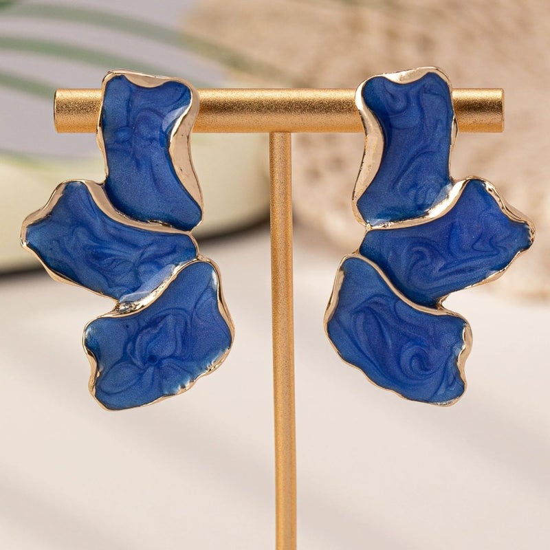 EXPHAIN Irregular Petal Earring For Women Stainless Steel Unique Statement Flower Dangle Earrings Trendy Jewelry Gift - Image 2